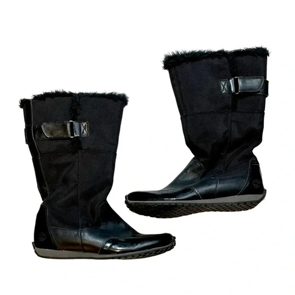 Timberland Winter Black Fur Lined Boots - Picture 1 of 4